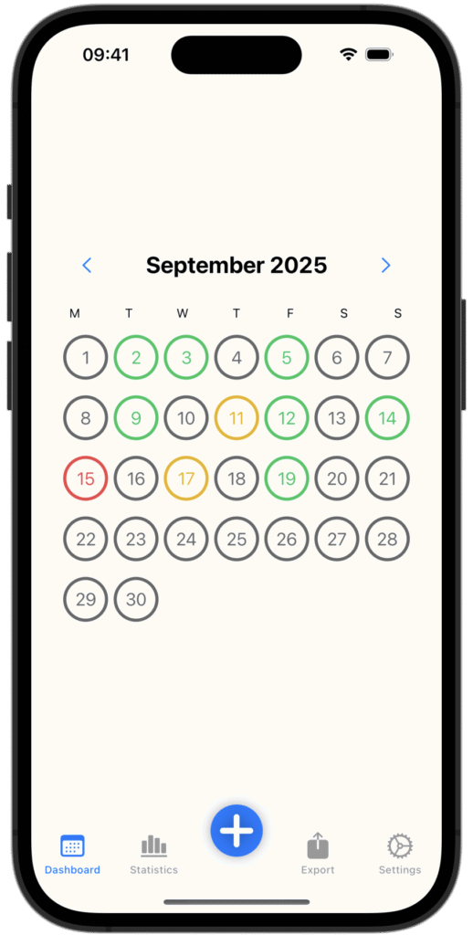Simple Poo: Dashboard screen